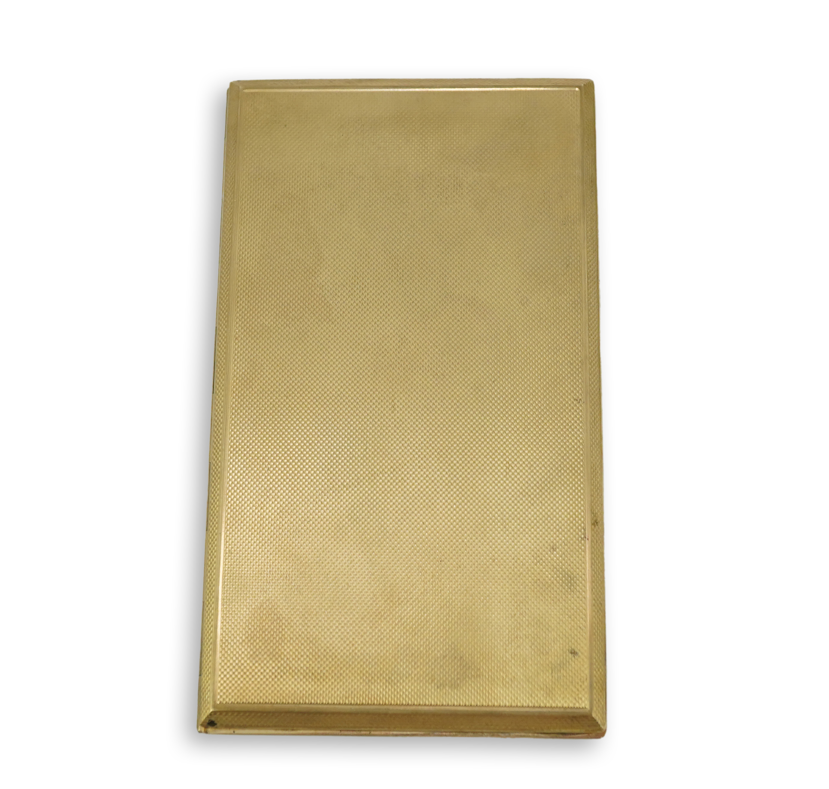 A 9ct gold cigarette case, circa 1950